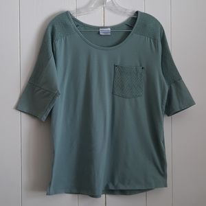 Columbia ladies Medium sage green pocket tee